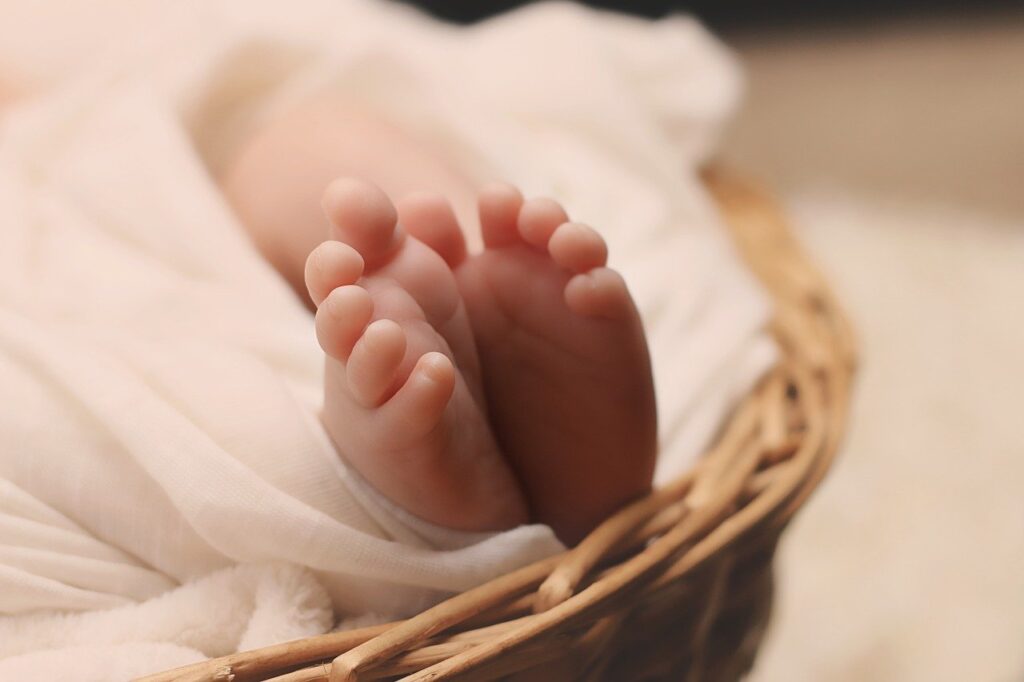 newborn, baby, feet